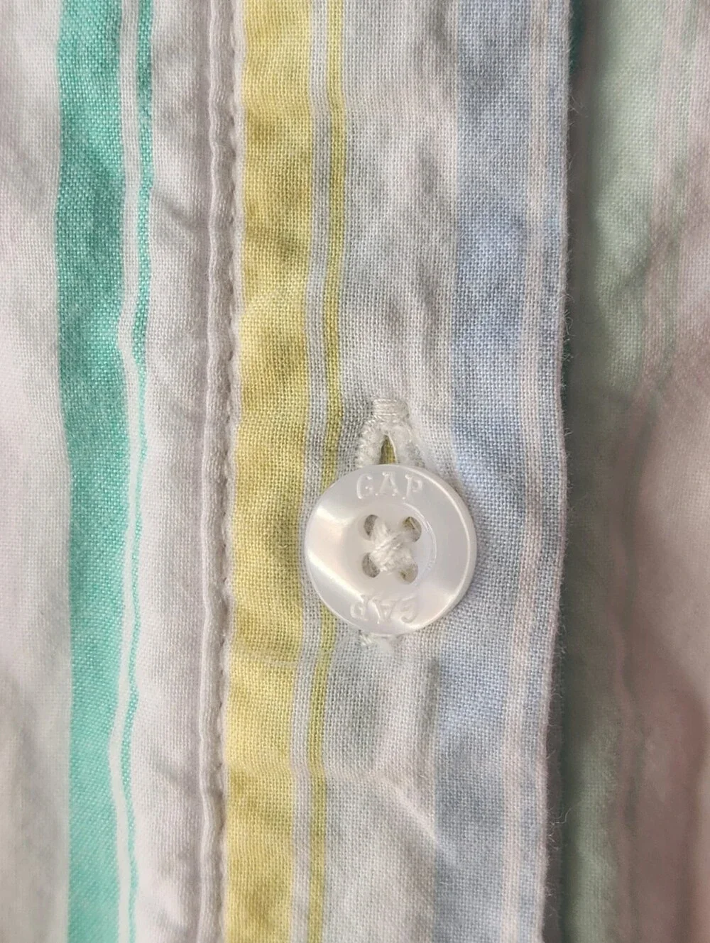 Gap Kids Pastal Striped Button Down Dress Size 14/16